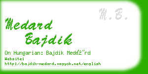 medard bajdik business card
